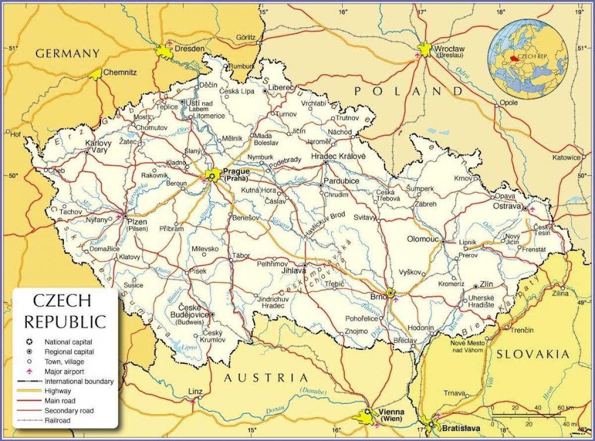 praha Tschechische Republik Karte