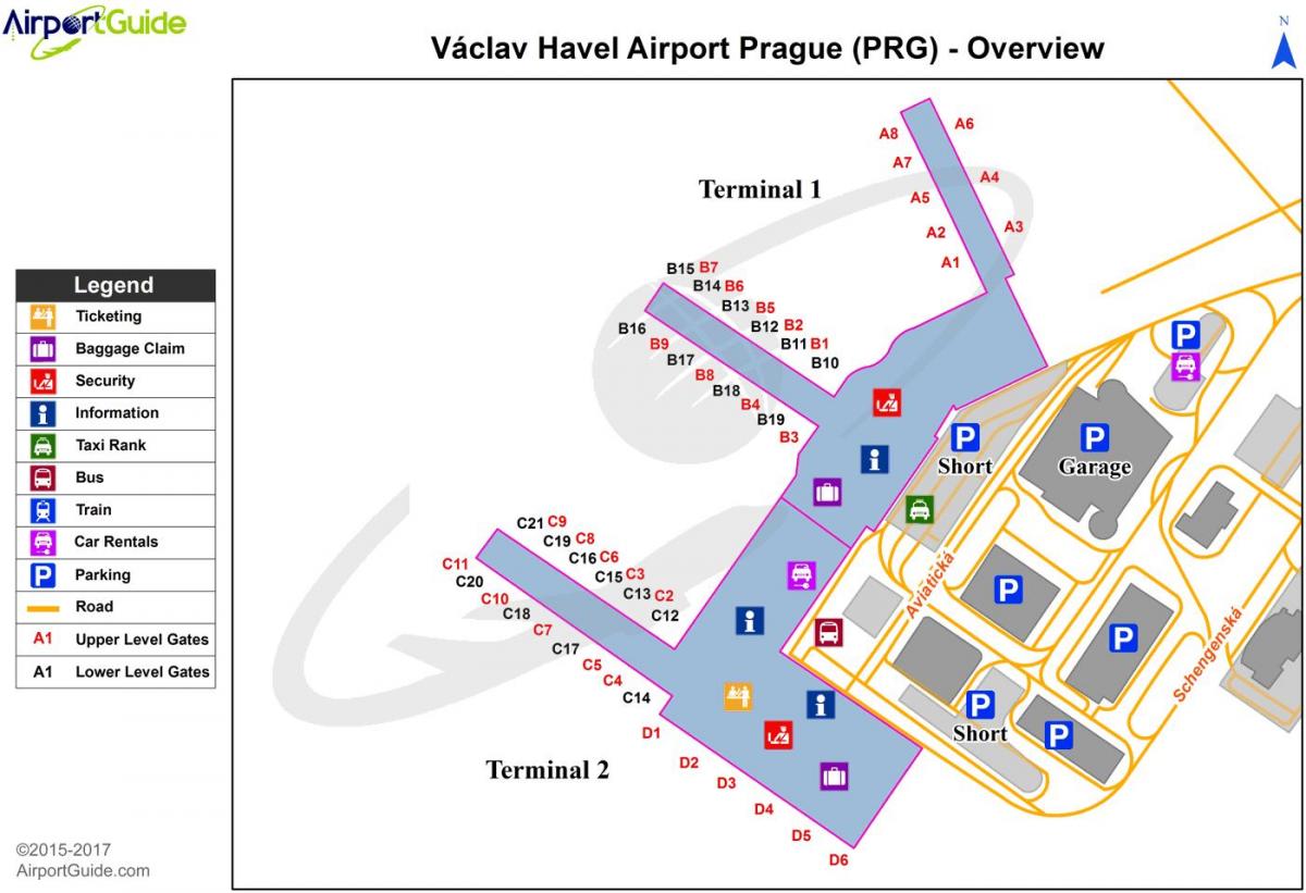 Karte von vaclav-havel-Flughafen