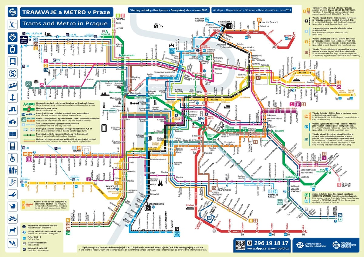 Prag-transport-Karte