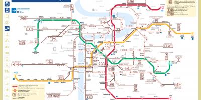 Prager Straßenbahn map Englisch